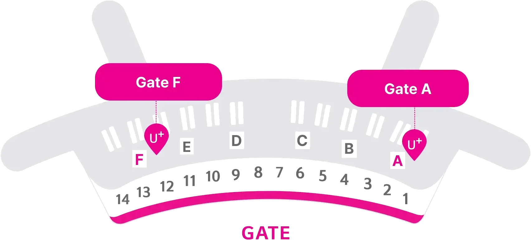 Arrival lobby on the 1st floor of Terminal 1